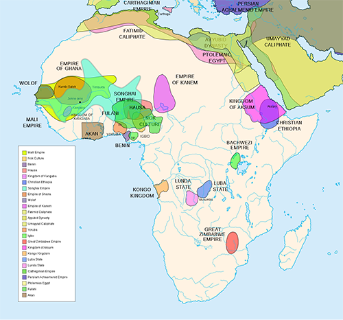 Precolonial African Empires Map